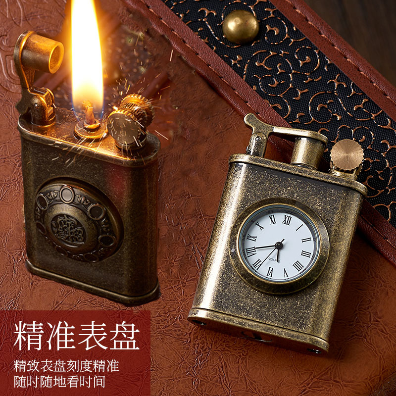 Fire Starting Kit - Orologio retrò Accendino a cherosene Metallo