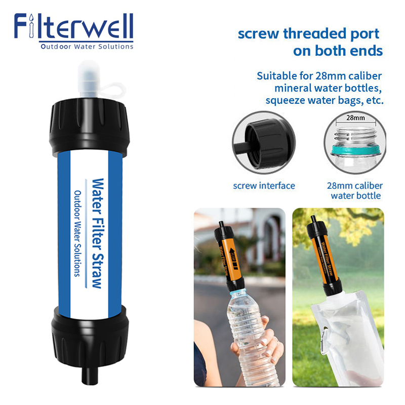 Water Purification Straw - Filterwell Filtro da campeggio Cannuccia d'acqua