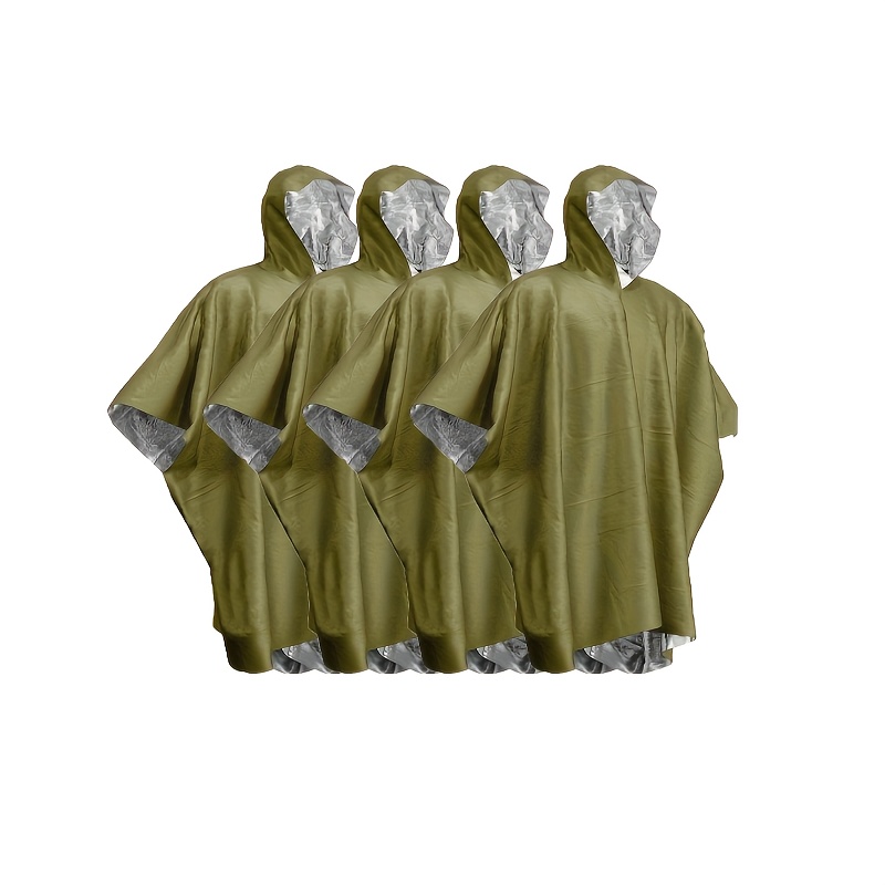Survival Blanket Reflective - Poncho termico antipioggia per sopravvivenza di