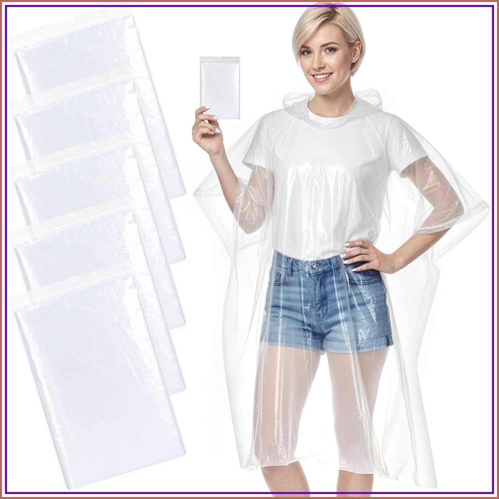 Emergency Poncho Rain - Poncho Impermeabile di Emergenza per Adulti,
