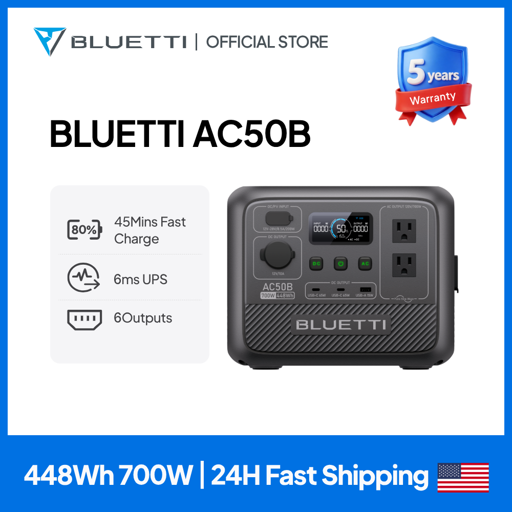Solar Emergency Charger - BLUETTI AC50B Stazione di Alimentazione Portatile