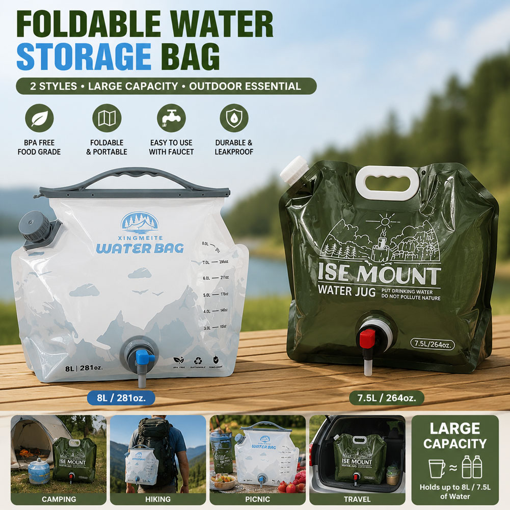 Water Bag Collapsible - Contenitore d'acqua pieghevole da esterno da