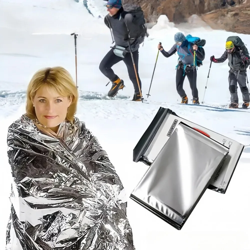 Survival Blanket Reflective - YITAPE Coperta di Emergenza Termica Impermeabile