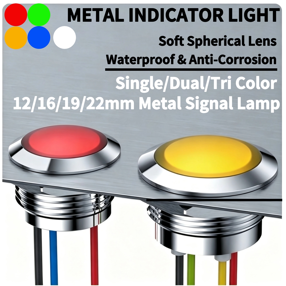Signal Panel Orange - Luce Indicatrice LED in Metallo 12mm
