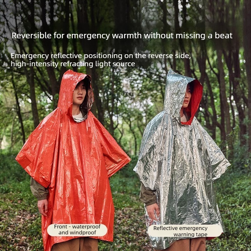 Coperta termica in lamina di a - Emergency Poncho Rain recensione e prezzo