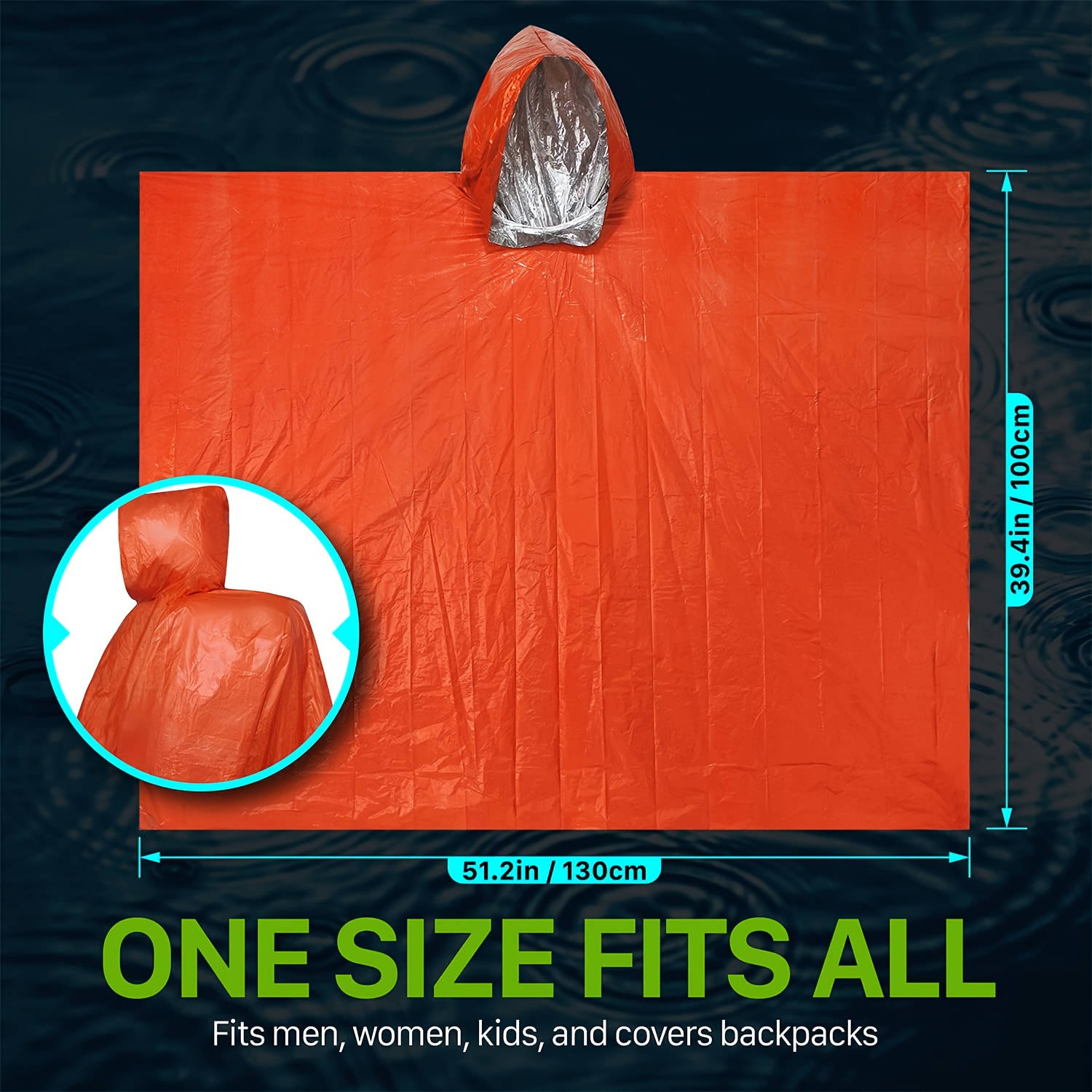 Poncho antipioggia per sopravv - Survival Blanket Reflective recensione e prezzo
